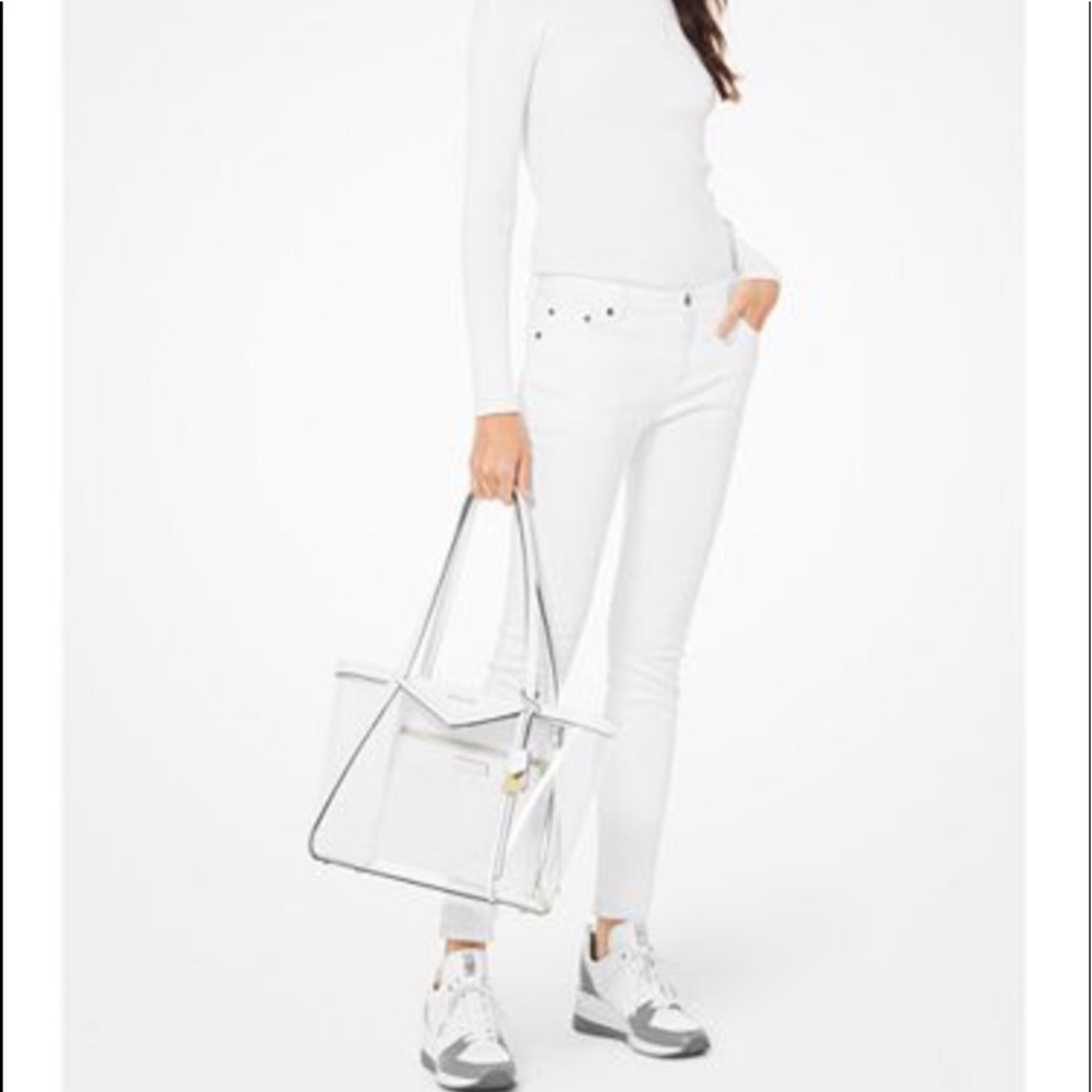 MICHAEL michael kors whitney clear inset tote